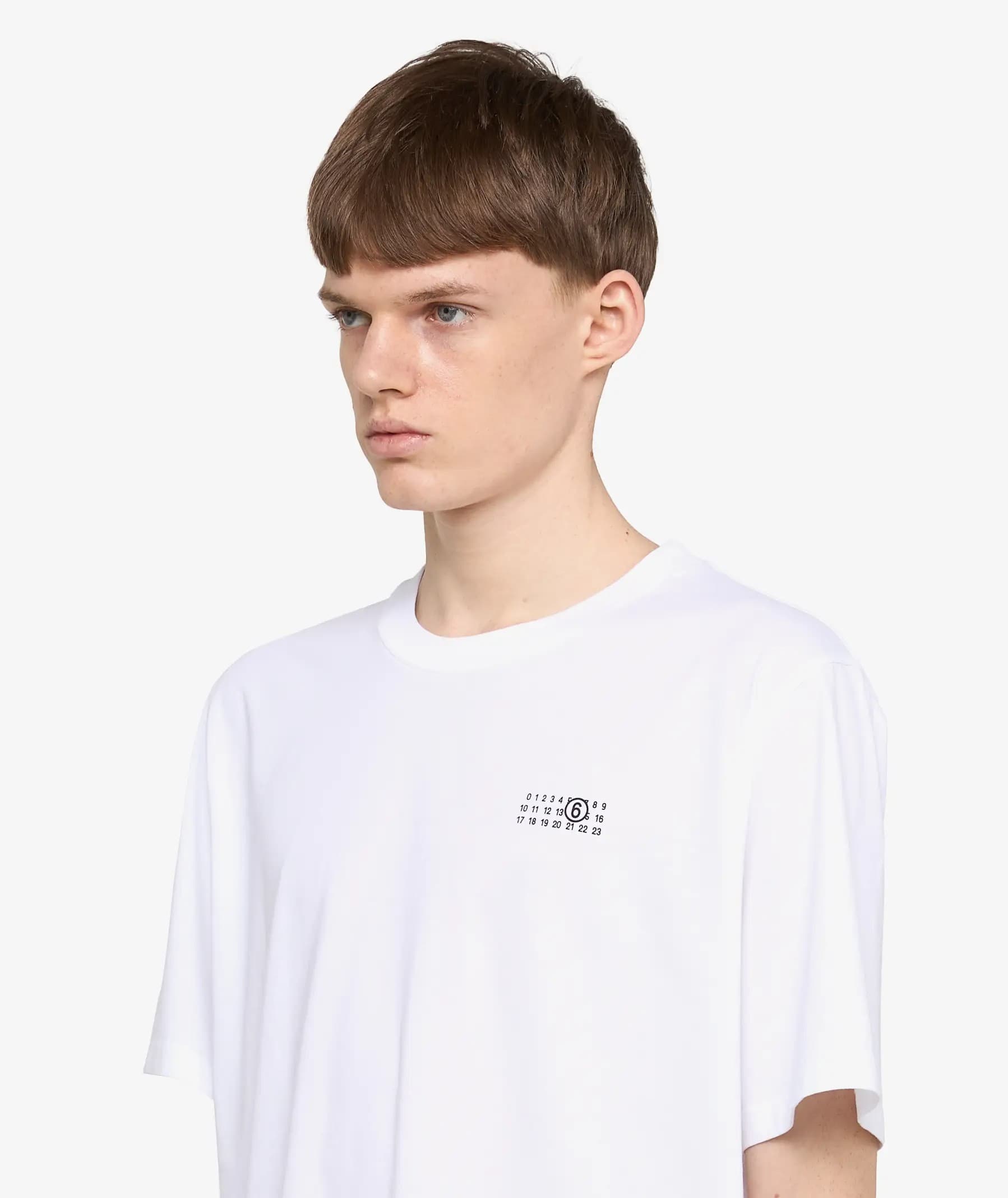 MM6 Maison Margiela T-shirt Maglieria Bianca con Stampa