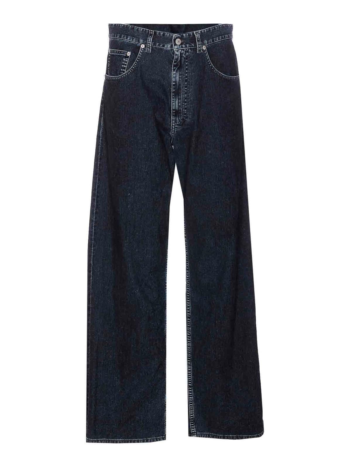 MM6 Maison Margiela Jeans Uomo Blu con Dettagli Unici