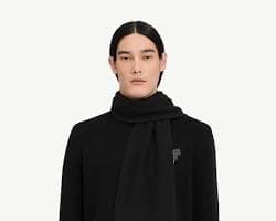MM6 Maison Margiela Sciarpa a coste con frange