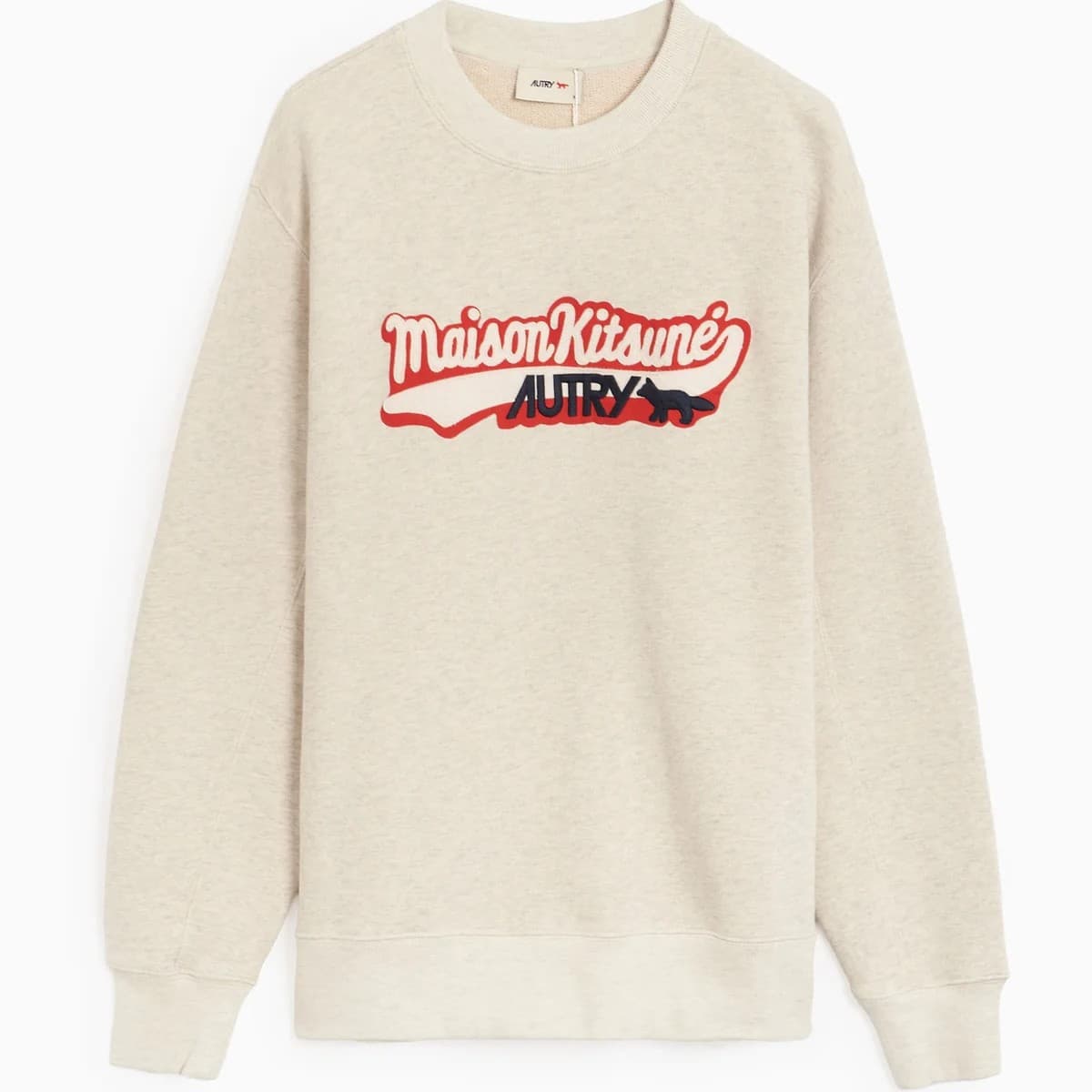 Autry x Maison Kitsune Felpa Beige e Grigia