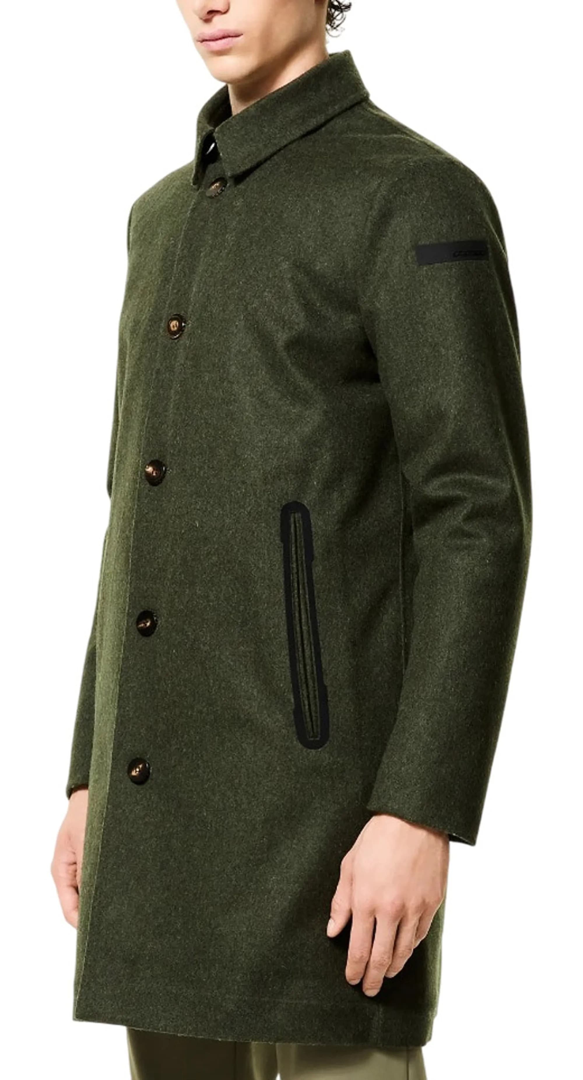RRD Loden Floating Coat Uomo Verde Militare – W25083