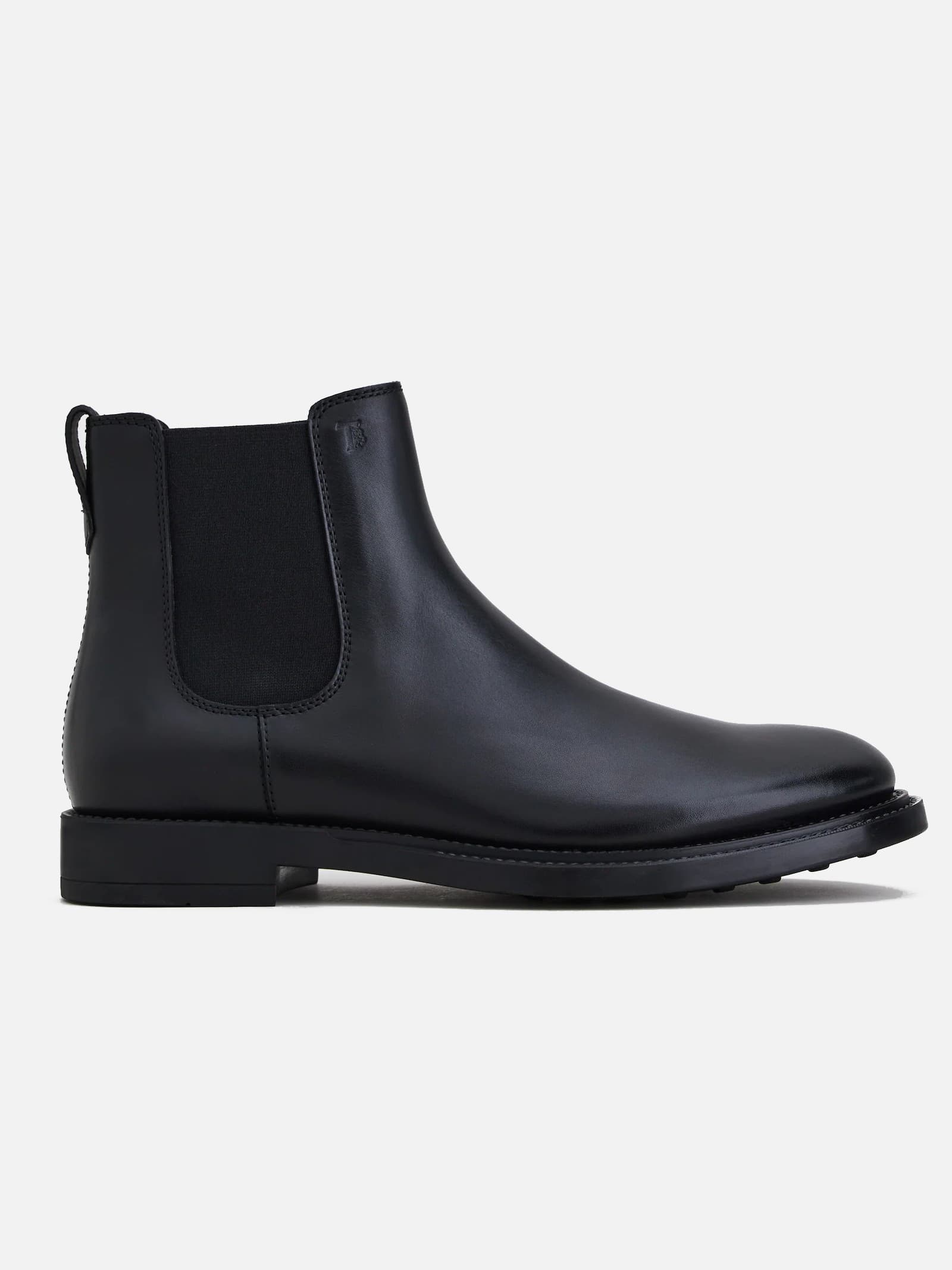 Tod’s Stivaletti Chelsea Uomo Neri in Pelle di Vitello