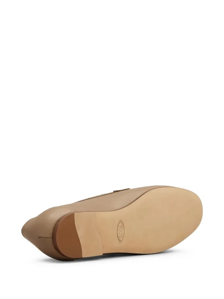 TOD'S Mocassini Donna in Pelle Marrone con Dettaglio T
