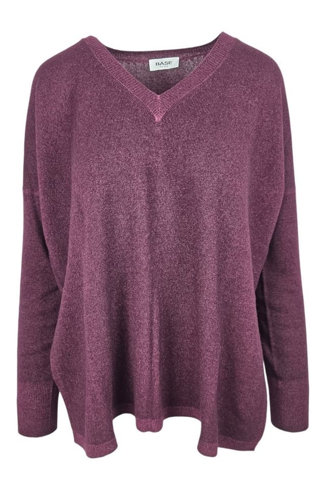 Base Milano Sweaters Eggplant