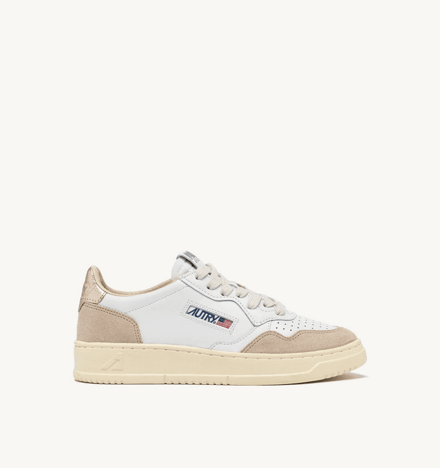 women shoes white and gold