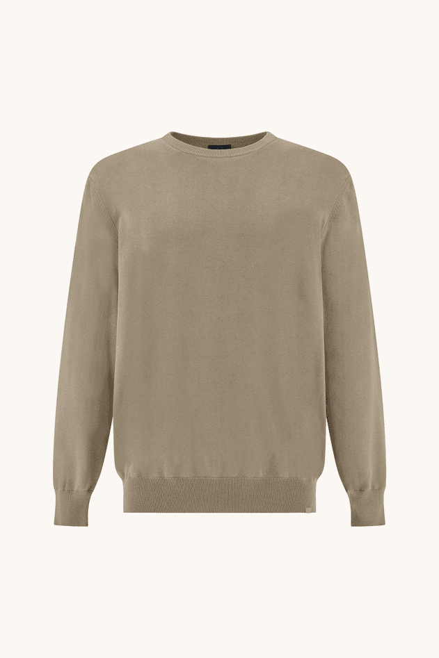 men's knitted collar beige