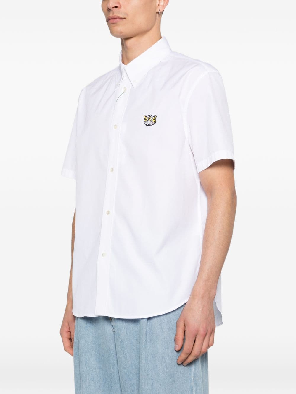 Kenzo shirt tiger crest man white