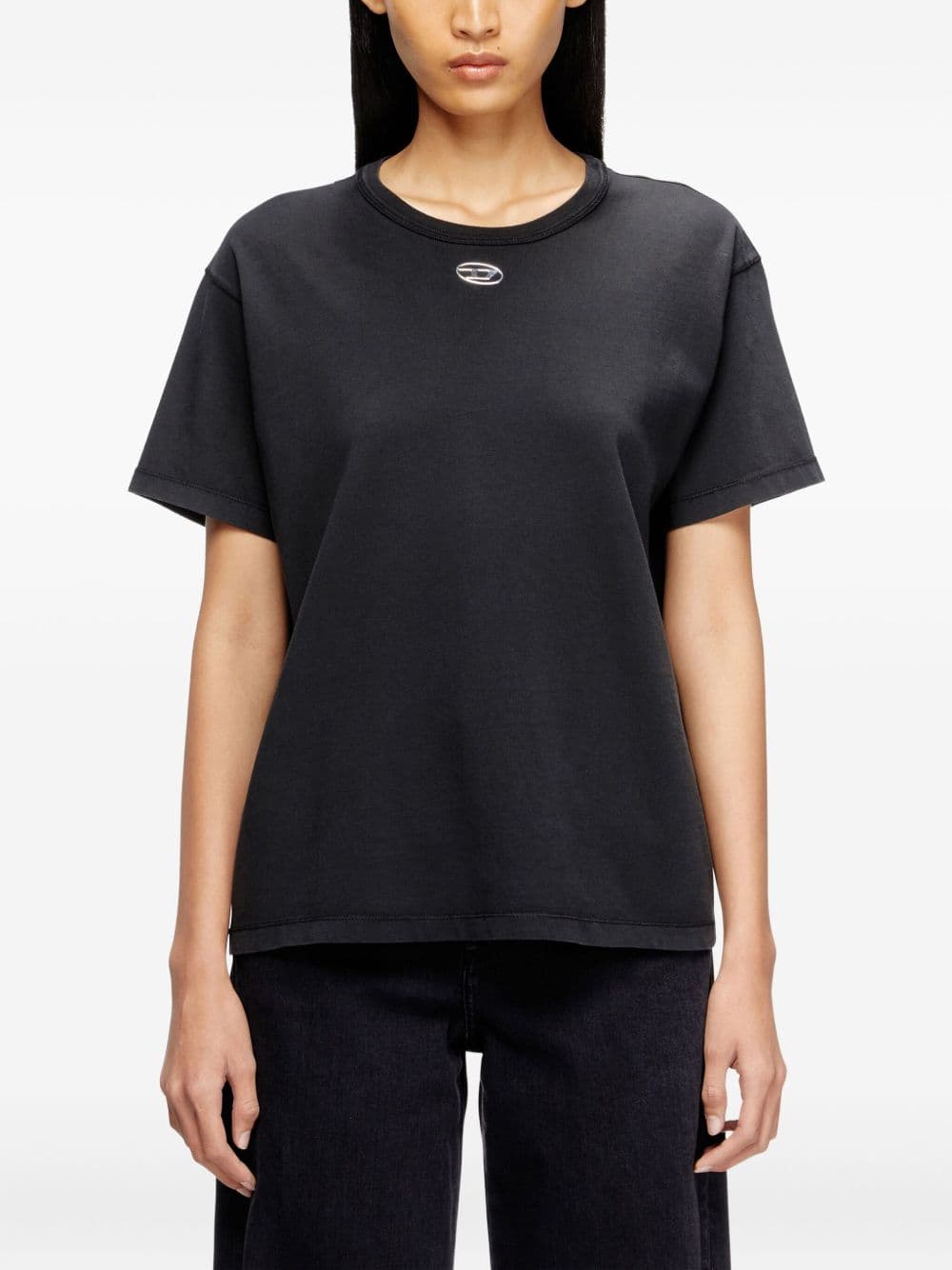Diesel t-shirt t-normy-od-s1 woman black