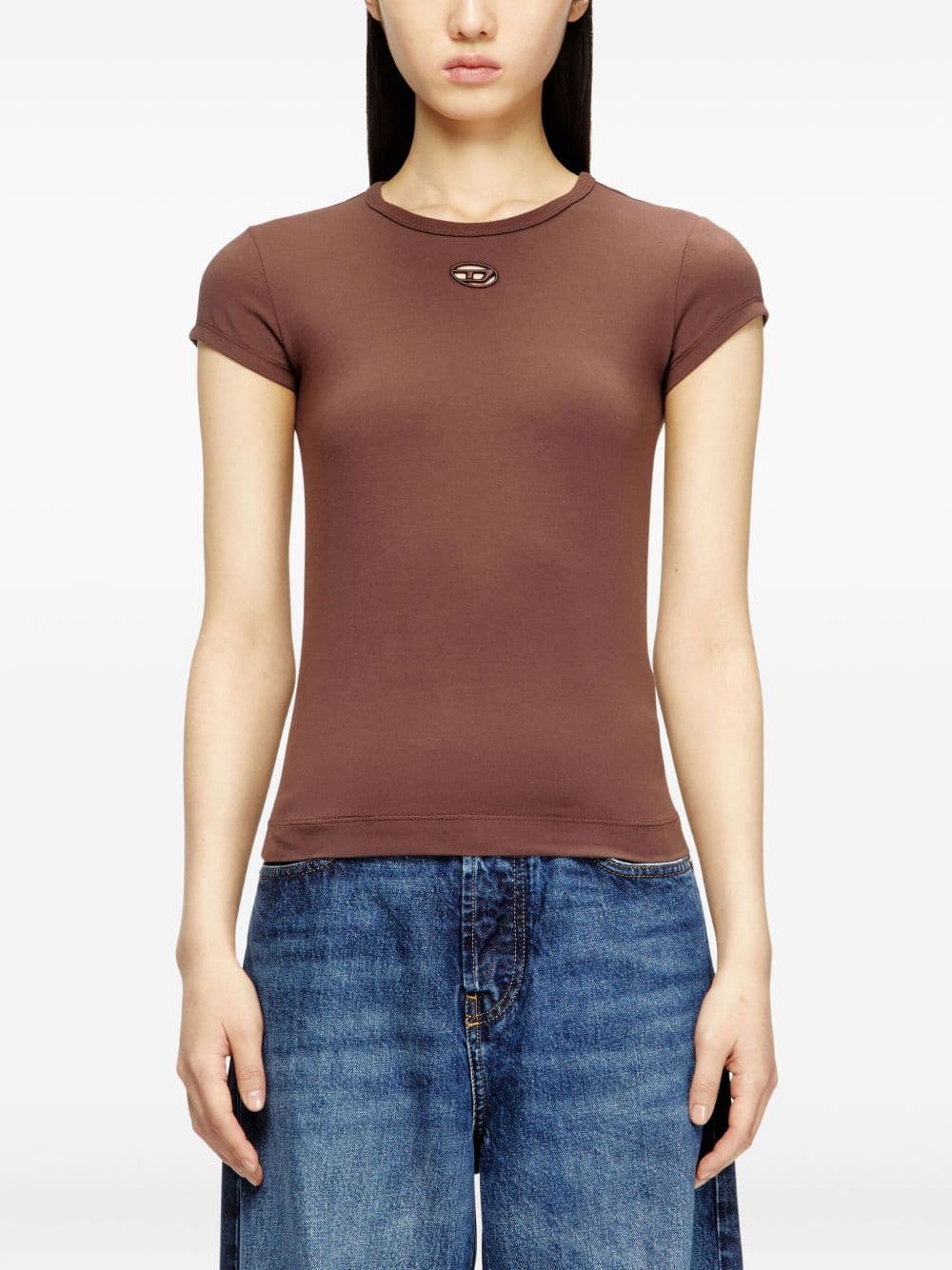 Diesel t-shirt t-angie-od woman brown