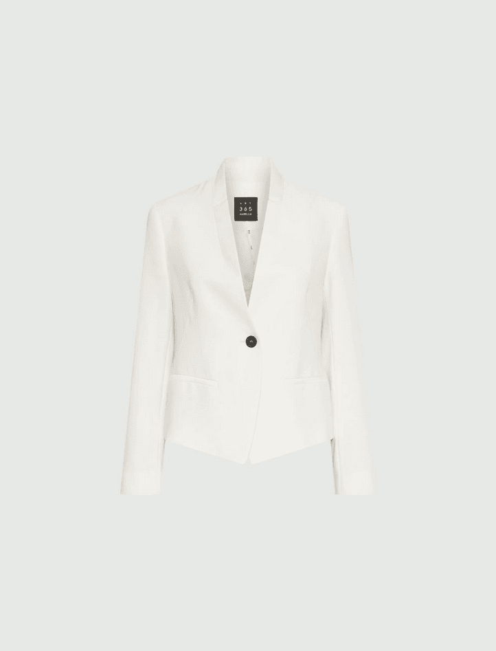 blazer woman white wool