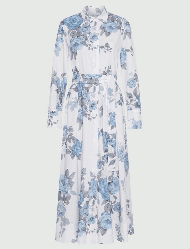 woman blue dress