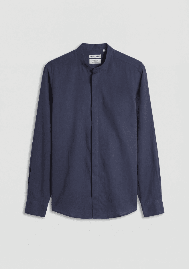 regular fit man shirt light blue