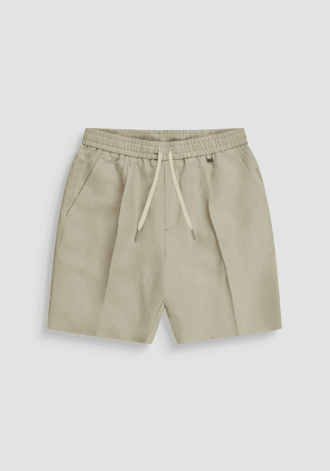 shorts mixed linen man safari