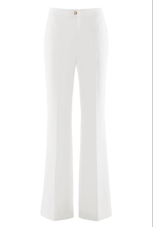 woman ivory trousers