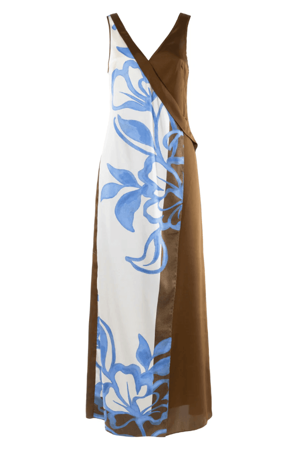woman oil dress