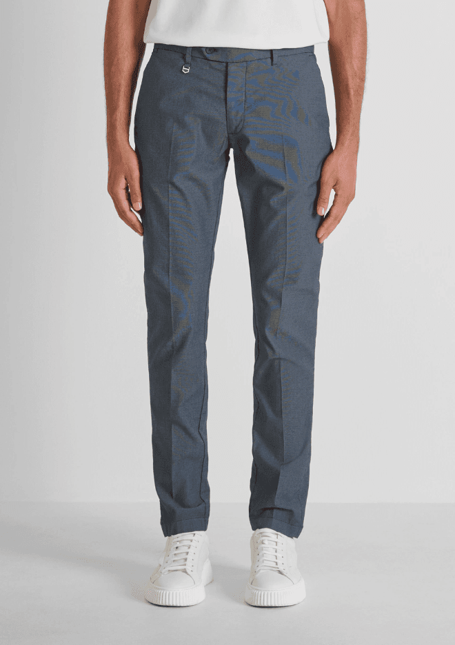 pants skinny fit man blue marine