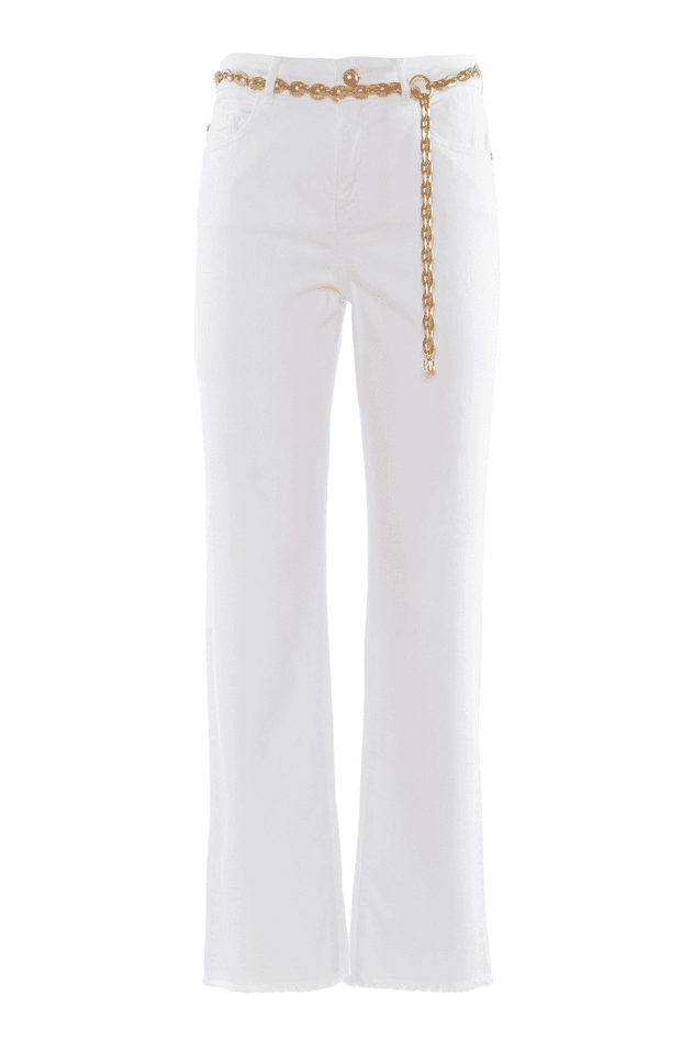 woman ivory trousers