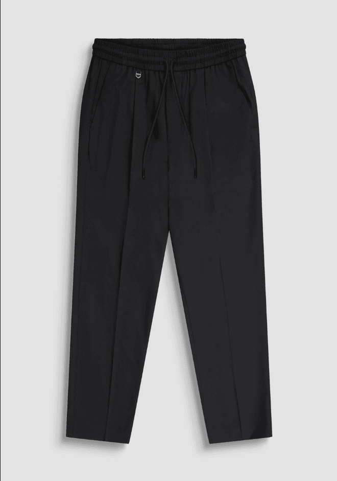 Viscose Men's Trousers Black