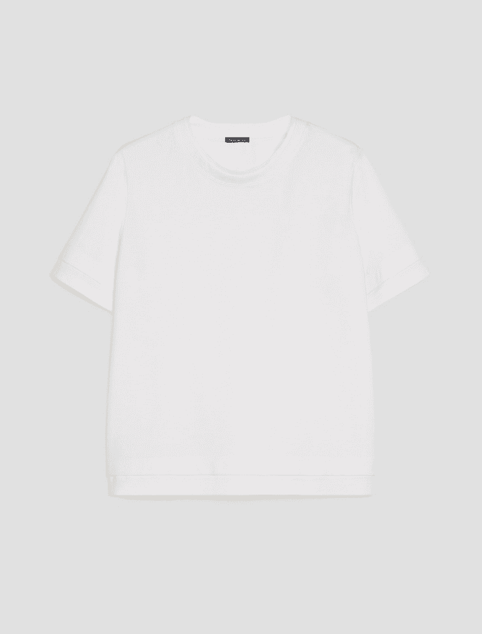 t-shirt boxy fit woman white