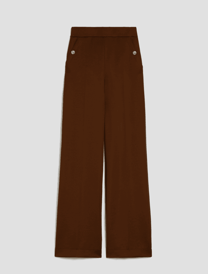 trousers wide woman coffee