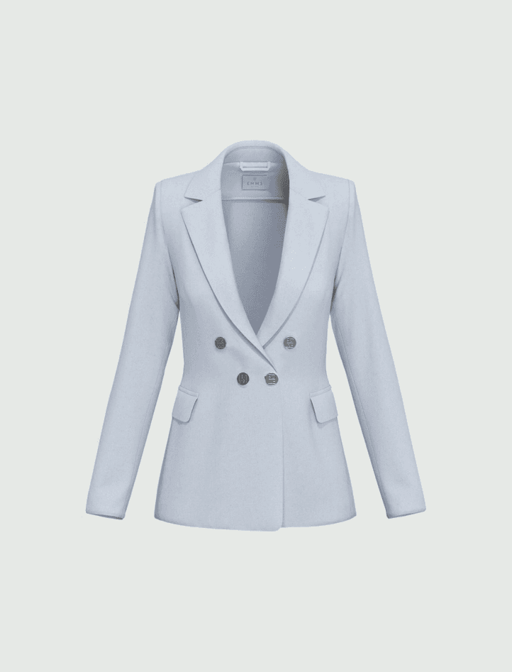 double-breasted jacket woman blue