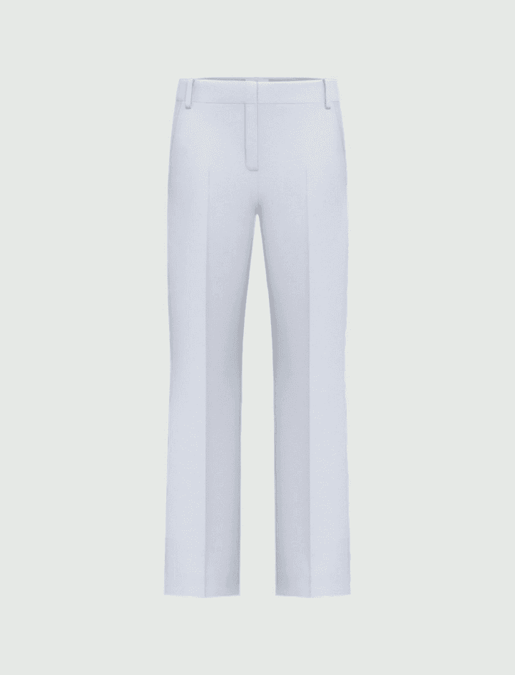 trousers in twill woman blue