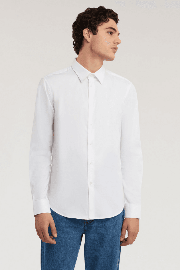 slim fit man white
