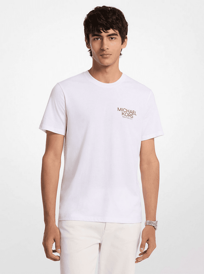 t-shirt with logo man white