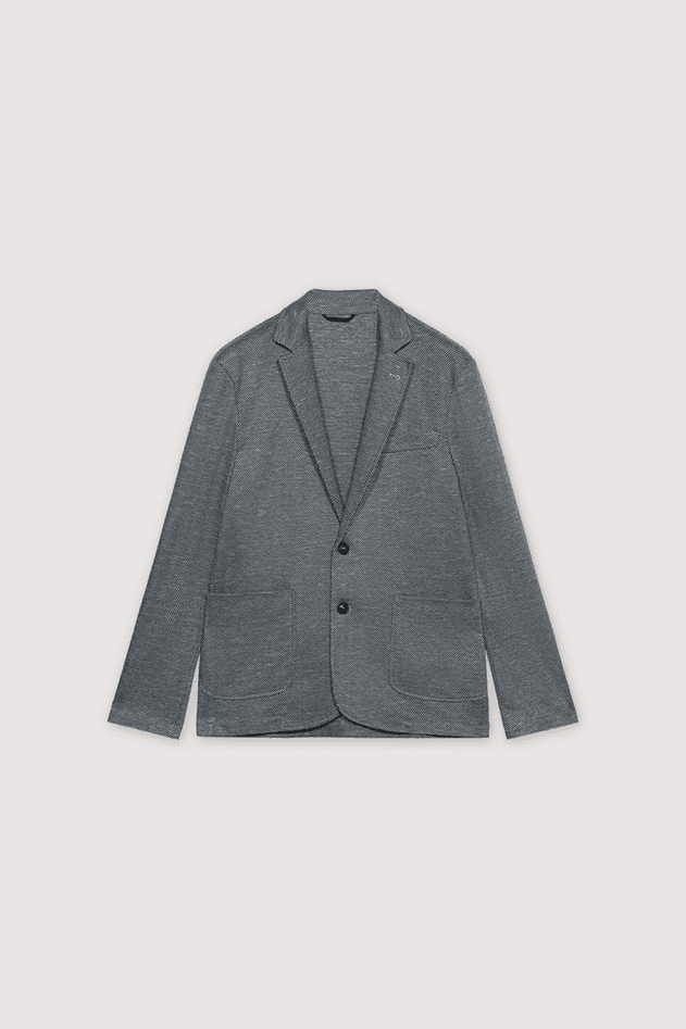 jacket man white-blue