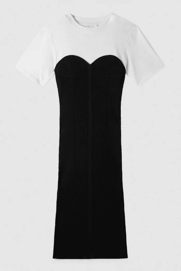 dress woman white-black