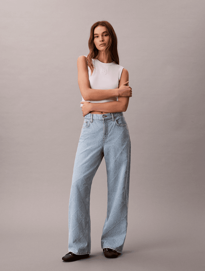 jeans baggy woman blue