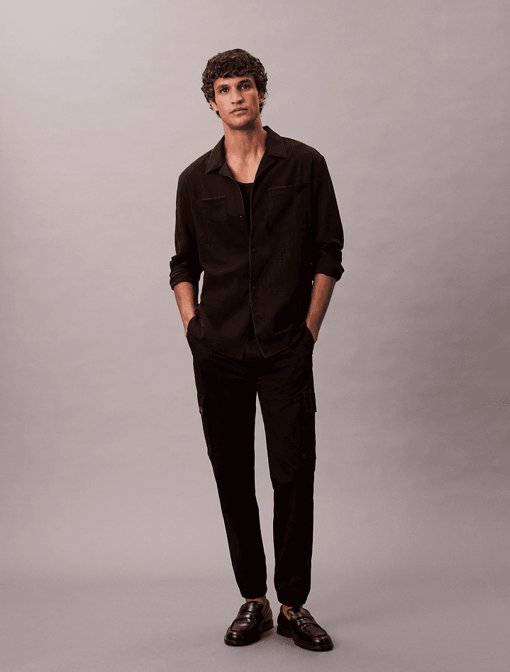 cargo pants skinny black