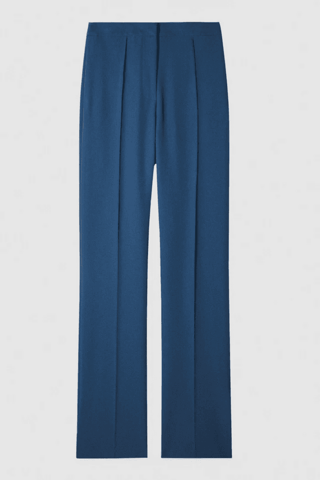 blue viscose trousers