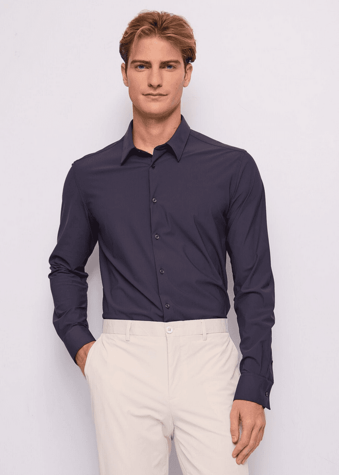 shirt man blue