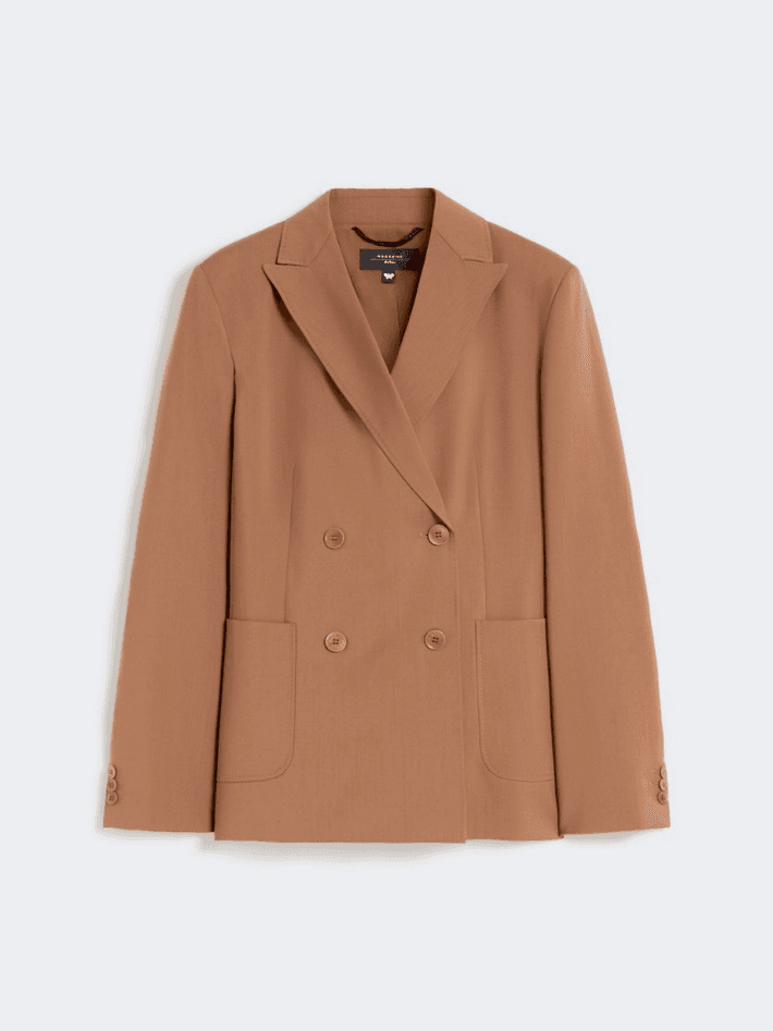 double-breasted jacket woman leather