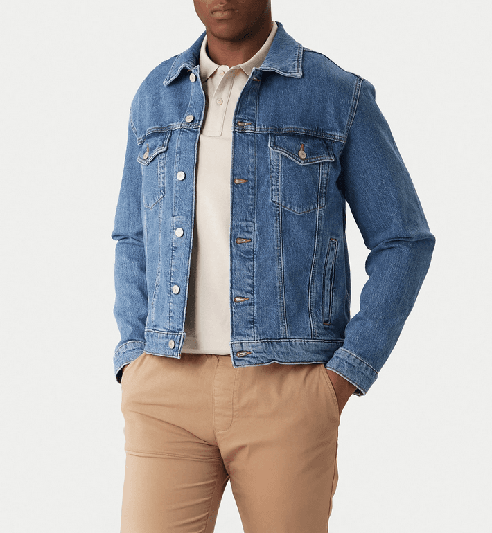 jacket man denim medium