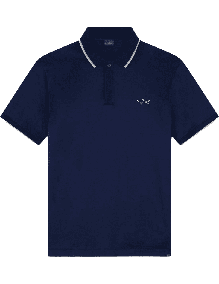 polo mercerised man blue