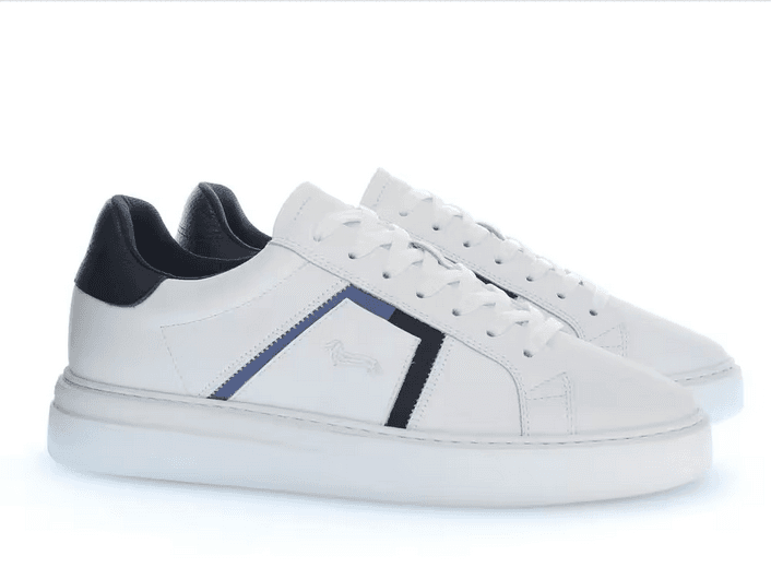 shoes man white-blue
