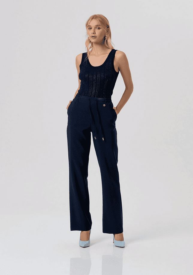 trousers woman darkblue