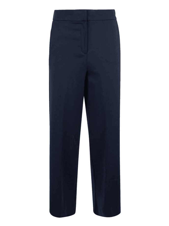 trousers cropped woman blue