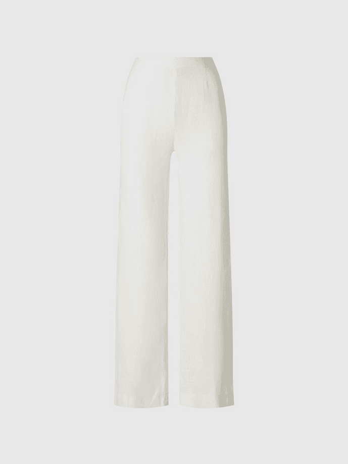 trousers in linen woman marshmallow