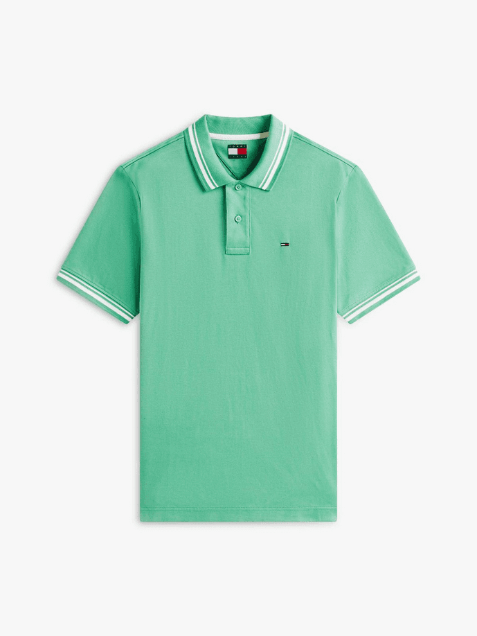 polo with stripes man green