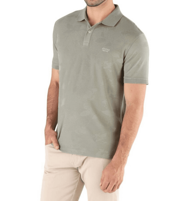 light green man polo