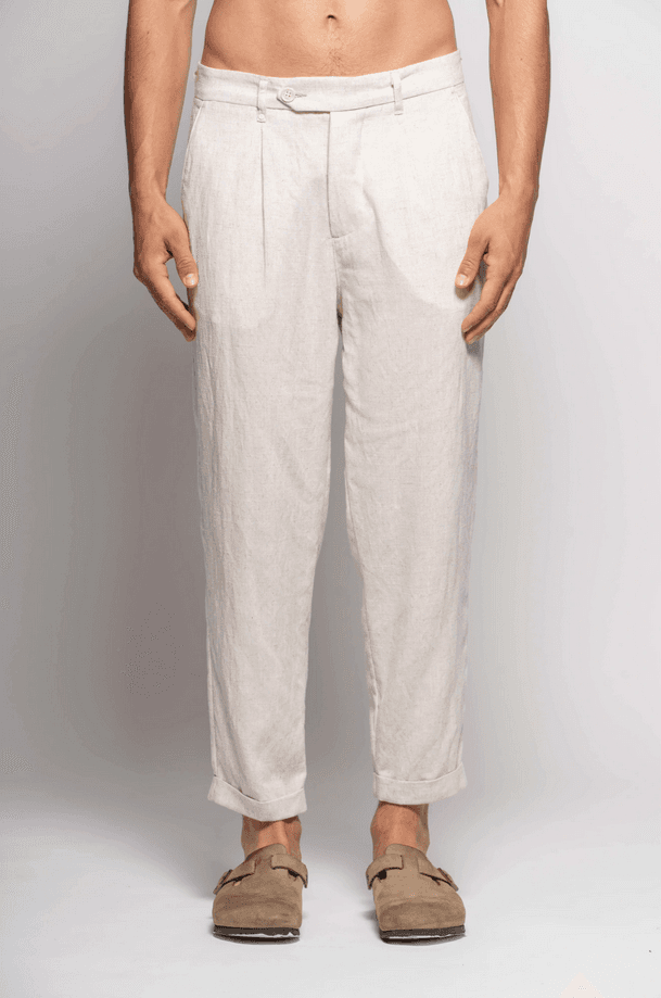 Men's Linen Mixed Pantalone
