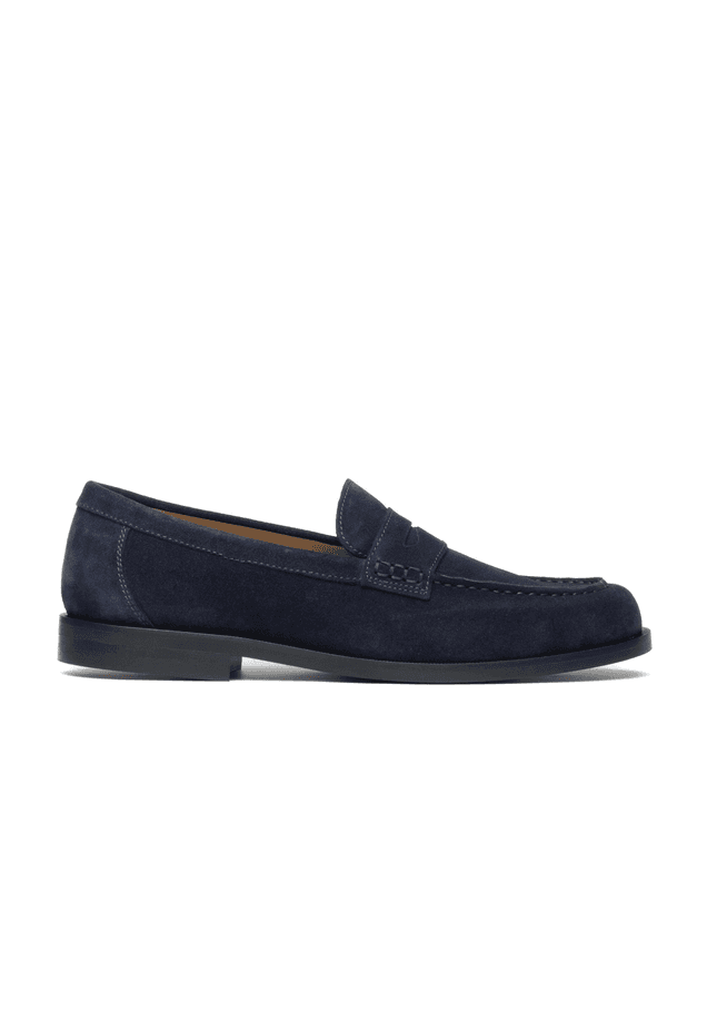 Moccasin Curtain Blue Man
