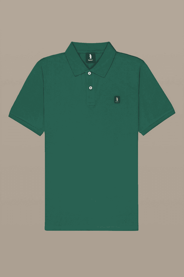 polo with patch man bottle green