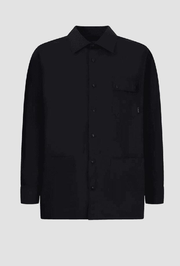 shirt over man black