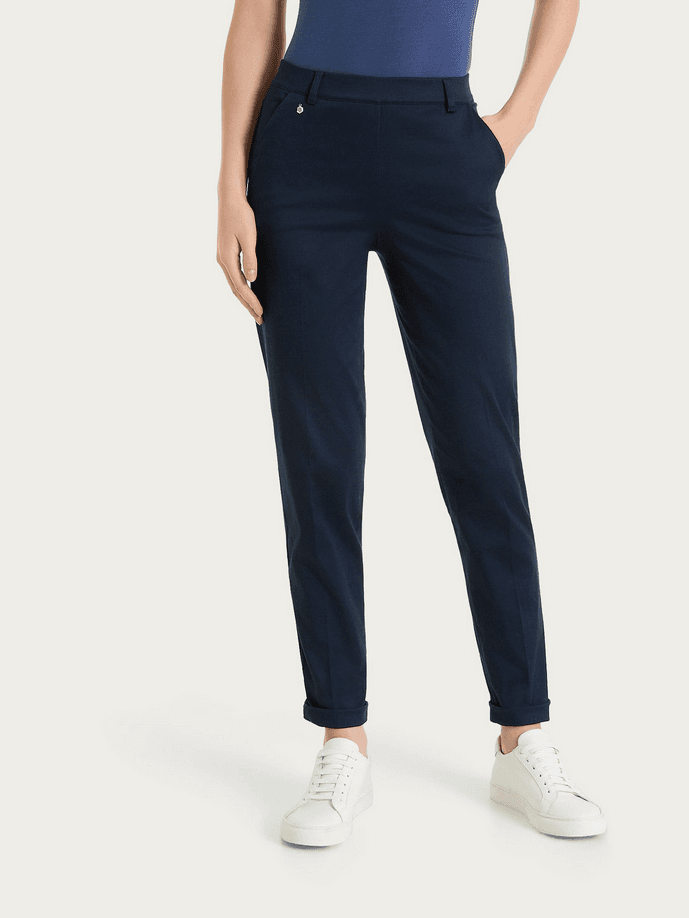 trousers chino woman bleu