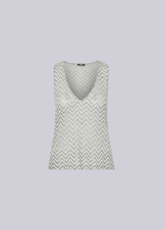 top knitted woman black-grey