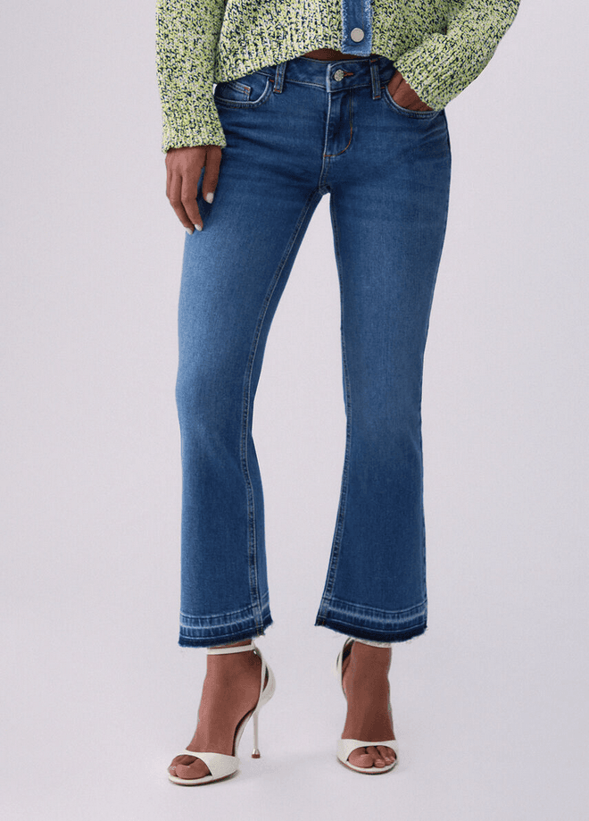 jeans bootcut woman denim blue